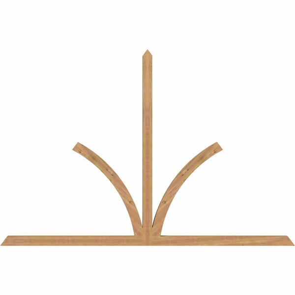 Ekena Millwork Richland Timber Gable Bracket, Western Red Cedar, 108"W x 72"H x 3 1/2"D x 3 1/2"F, 16/12 Pitch GBW108X72X0404RIC00SWR - main